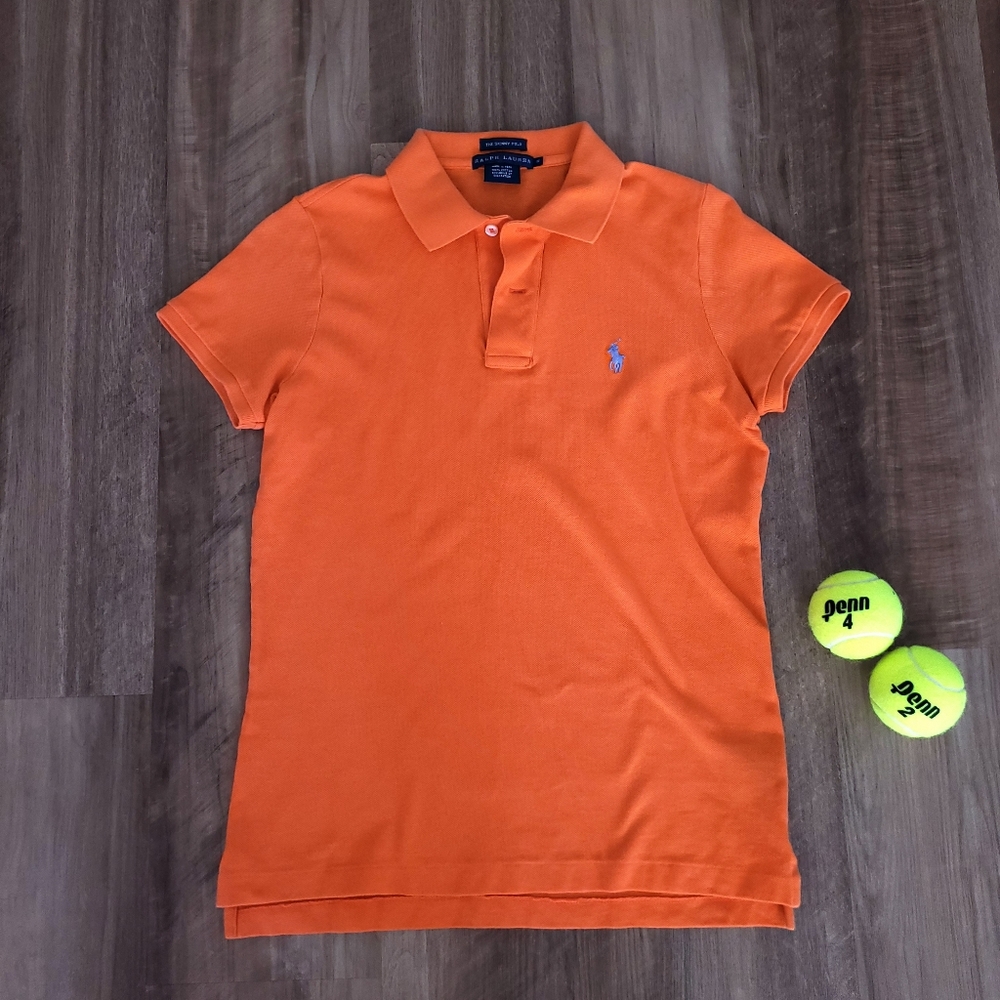 Ralph Lauren skinny Polo, Medium, in orange
